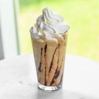 Coffee Frozen Blend · Coffee mix and milk and blended ice and topping.