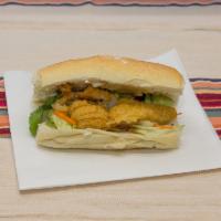 Fried Tilapia Fillet Sandwich · Fried Tilapia fish Fillet sandwich made just the right way with tartar sauce or tahini sauce...