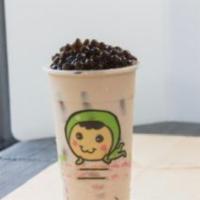Black Milk Tea · Earl Grey black tea with milk, Toppings are not included.