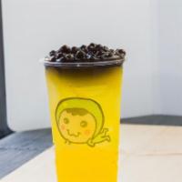 Mango Green Tea · Dairy free., Toppings are not included.