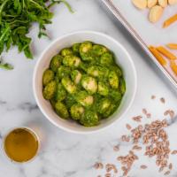 Potato Gnocchi with Mille Nonne Signature Vegan Pesto · Housemade Pesto ( Arugula, Basil Sunflower seeds)