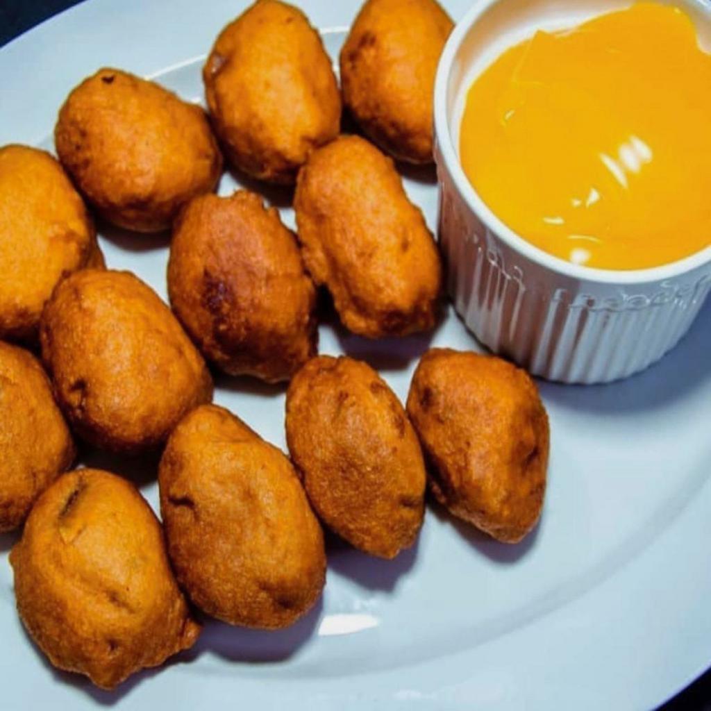 6 Count Akara(Black Eyed Peas Fritters) · Akara(Black Eyed Peas Fritters) is a very delicious, vegetarian-friendly meal.  It is a deep-fried beans cake made from black-eyed peas paste. eaten in most parts of West Africa. It is a tasty meal made out of handful of ingredients – black-eyed peas, peppers, onions, salt.