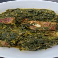 Afang Soup w Mixed Meat · Afang Soup is a smooth-textured soup loaded with chunks of protein and spices and seasonings.