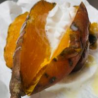 Baked Sweet Potatoes · Camote poblano with maple syrup