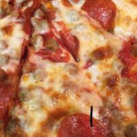 Crispino 18 inches large pizza · Ham,sausage,pepperoni,sauce and cheese 