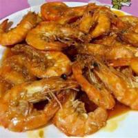 Shrimp · 1Lb 30-40 Size Head on Shrimp mix with house Garlic Butter Seasoning
