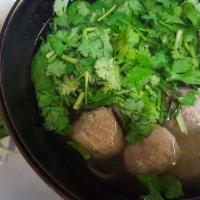 A6. Beef Meatballs Pho · Vietnamese noodle soup.