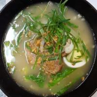D18. Pork & Egg Ramen · Noodle soup. 