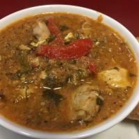 Chakhokhbili  - Chicken Stew (Small Bowl) · Chakhokhbili is a well know Georgian dish of stewed chicken and fresh herbs. Small bowl and ...