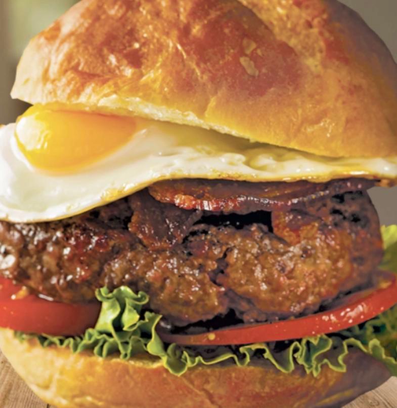 Green Chili Wild Burger · 1 FRESH GROUND BEEF PATTY, egg, cheese, bacon, green Chili, fries,  lettuce, tomato, mustard.