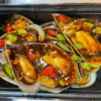 Mussels with black bean sauce · 
