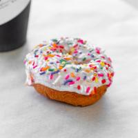 Cake Doughnut · 1 Piece: Choice of  Glazed, Vanilla, Chocolate or Plain.  We have Sugar, Coconut, Sprinkles ...