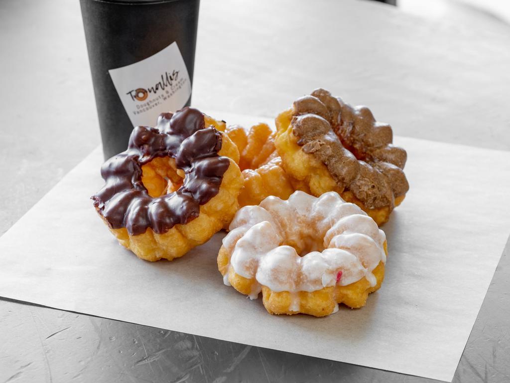 Crullers · Choice of Glazed, Maple, Vanilla  or Chocolate. FRIDAY AND SATURDAY ONLY!