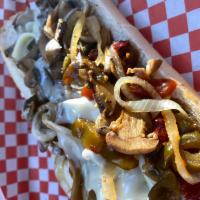 Veggie (No Meat) · mushrooms with bell peppers grilled onions & american cheese