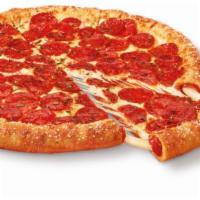 PEPPERONI & CHEESE STUFFED CRUST · A large ExtraMostBestest pepperoni pizza with pepperoni and cheese stuffed in a parmesan and...