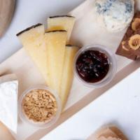 Monger's Cheese Board- Small · Assorted accoutrements with 3 Cheeses