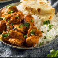 The Indian Journey · Chicken chucks coalesced in our secret gravy served along with rice & bread 
