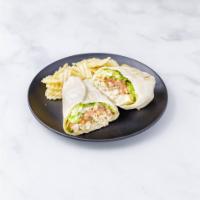California Wrap · Grilled chicken fresh mozzarella, avocado, lettuce, tomatoes and ranch dressing. Served with...