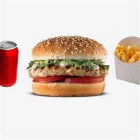 Chicken patty sandwich · Comes With Drink and Fries