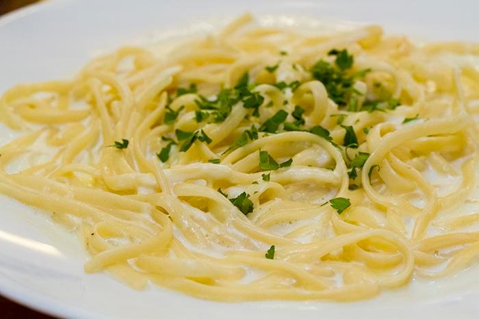 Pasta with Clam Sauce · Red or white.
