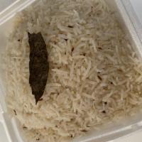 Cumin Rice · Vegan. Basmati rice cooked with cumin.