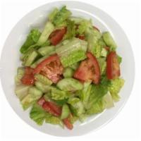 Garden Fresh Salad · Fresh tomatoes, cucumbers and romaine lettuce with your choice of olive oil or sour cream. 