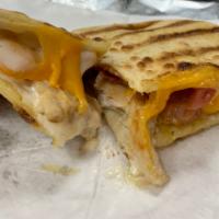 Chicken Bacon Ranch Panini · Chicken breast, bacon, cheddar cheese, ranch dressing.