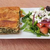 Spanakopita Platter · Homemade spinach pie. Made with a regional recipe from Roumeli Greece, using fresh spinach, ...