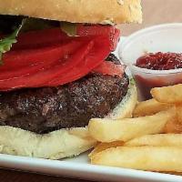 Burger (8oz) · Half a pound of juicy perfectly charbroiled beef burger