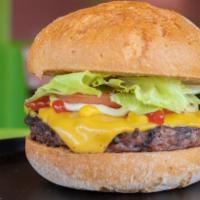 Angus Burger · Angus beef patty charbroiled. Comes with a choice of bread. Add cheese for no charge. Add to...