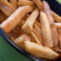 Vegan French Fries ·  Fried cut potatoes deep-fried. Add condiments for no charge. Side condiments, cheese, chees...