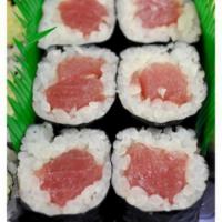Tuna Roll · Sushi roll is 8 pieces. Hand roll is a cone shape.(raw)