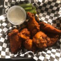 8 Buffalo Wings · Served with side of ranch and celery.