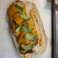 C7. Santa Fe Sandwich · Grilled chicken, cheddar cheese, avocado and Russian dressing.