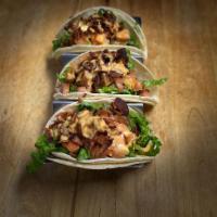 Chicken BLT Tacos · Fried chicken, bacon, lettuce tomato, cool ranch.