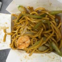 Shrimp Lo Mein · With soft noodles. 