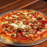 B52 Pizza · Meatballs, pepperoni, sausage and jalapeno peppers.