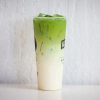 Matcha Latte · Made with Ceremonial Grade Matcha, using a Traditional Matcha Whisk, 24 oz