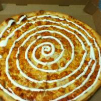 Buffalo Chicken Pizza · Chicken cutlet with hot sauce and blue cheese.