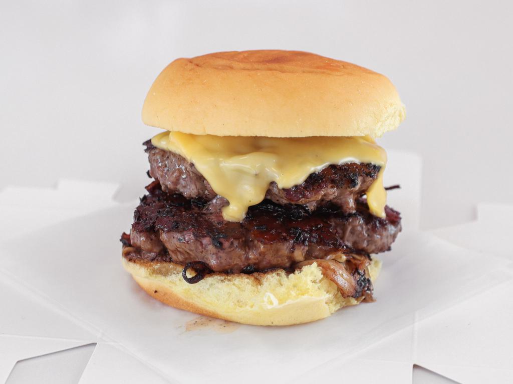 Double-Up Burger · Double meat and double cheese with onions.