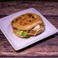 Gordita · Fresh homemade corn pita with cheese, beans, lettuce and tomatoes. Choice of meat.