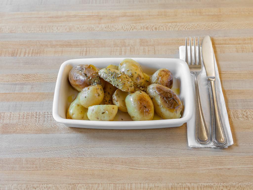 Baby Potatoes · Vegan. Roasted potatoes with herbs and garlic oil.