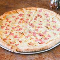 Hawaiian Pizza · White with no sauce. Ham and pineapple.