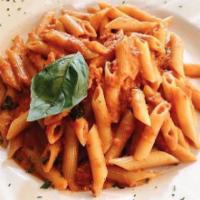 Penne all 'Arrabbiata Pasta · Spicy tomato sauce with parsley and crushed red pepper.