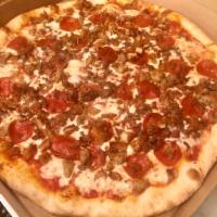 Meat Lovers Specialty Pizza · Pepperoni, chicken, bacon, sausage and meatballs.