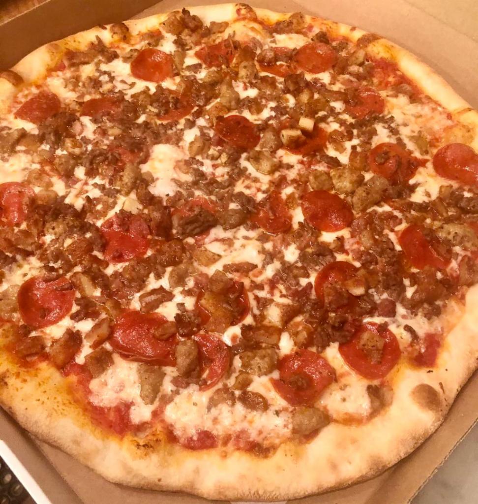 Meat Lovers Specialty Pizza · Pepperoni, chicken, bacon, sausage and meatballs.