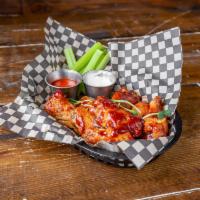 6 or 12 Piece Chicken Wings · Bone-In Chicken Wings, mix of wingettes and drum sticks