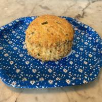 Colson Cheddar Chive Biscuit · Brooklyn-based Colson Patisserie cheddar chive biscuit. Contains dairy. Call for availability.