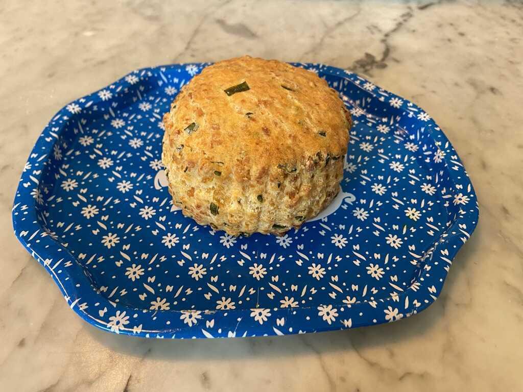 Colson Cheddar Chive Biscuit · Brooklyn-based Colson Patisserie cheddar chive biscuit. Contains dairy. Call for availability.