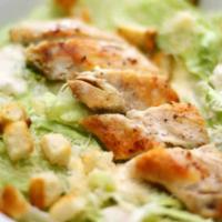 Caesar Salad · Romaine lettuce, croutons, and Parmesan cheese. 